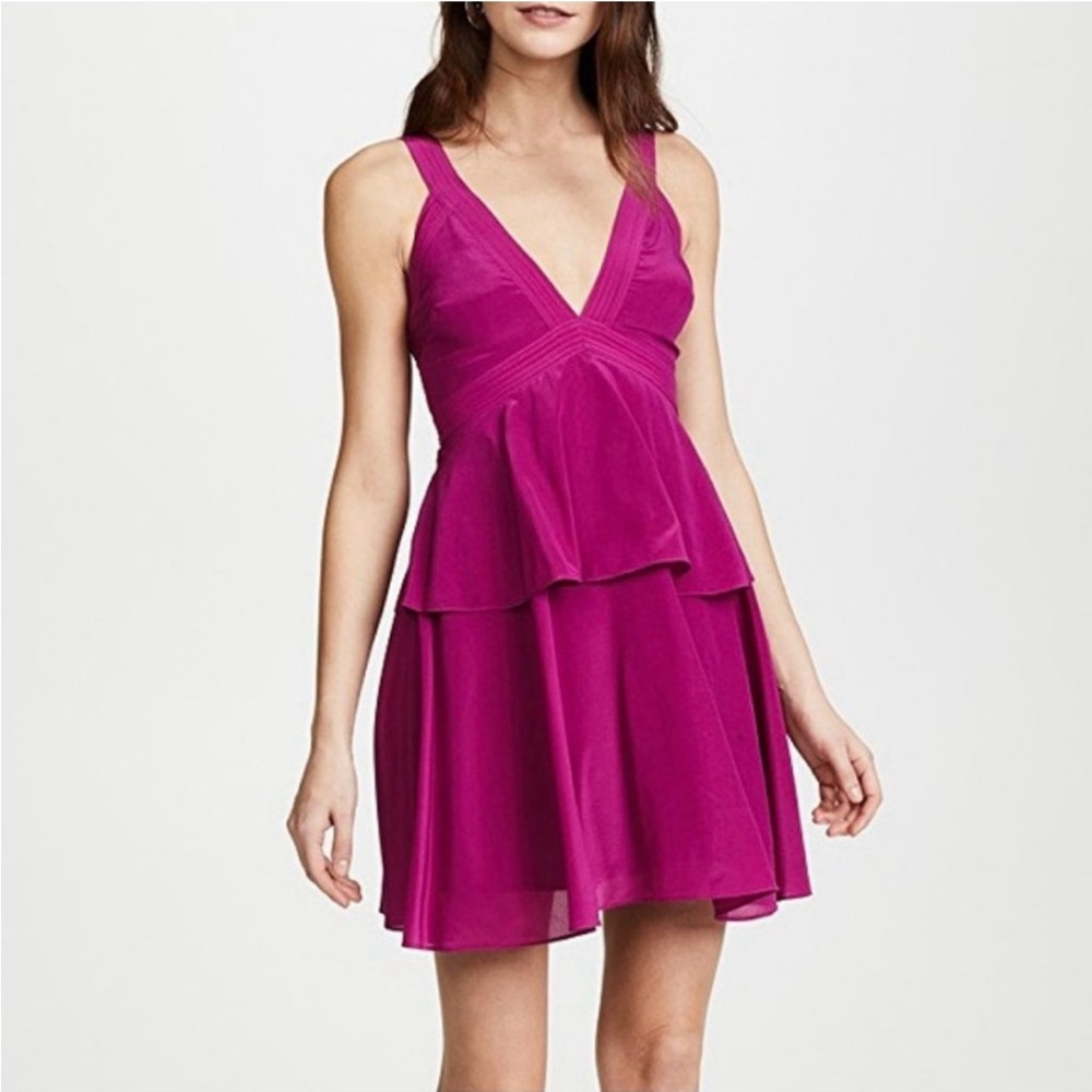 Zac Posen  Jazz Pink Sundress with V-Neck and Sleeveless Design